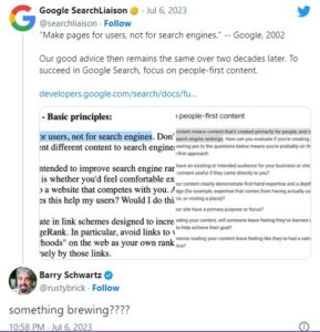 Google search Liaison