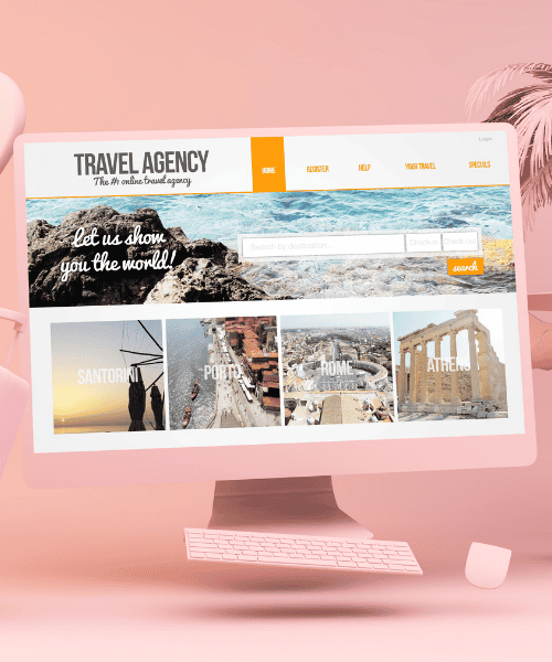 travel agency website design