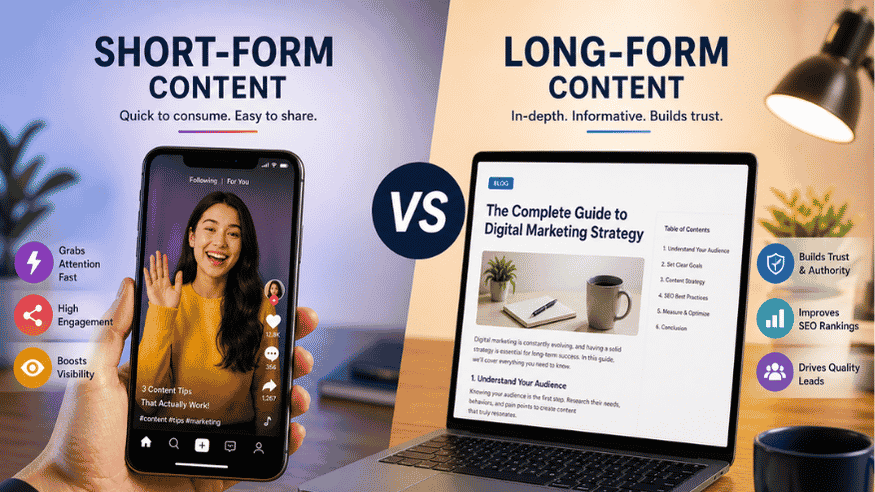 Short Form vs Long Form Content